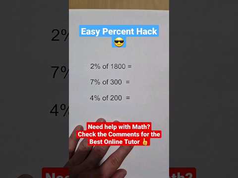 Find Percentages in Seconds | Percentage Problems - Shortcuts & Tricks 😎 #math #percents
