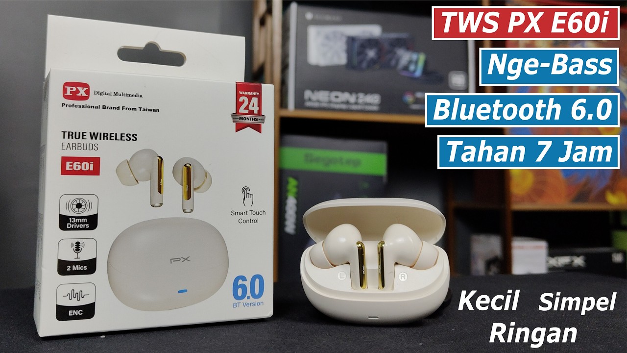 TWS Kecil Simpel Tapi Kualitas Bagus cuma 100 Ribuan | Review TWS PX E60i