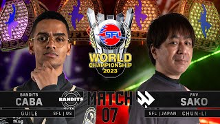 Caba (Guile) vs. Sako (Chun-Li) - Finals Match 7 - Street Fighter League: World Championship