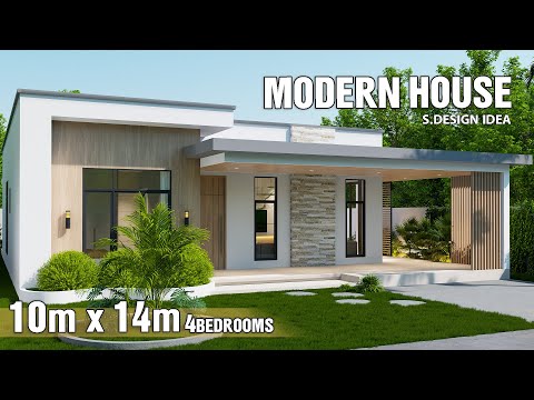 Modern House Design | 10 x 14 Meters (Cozy and Modern) | 4Bedrooms