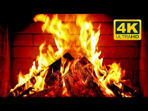 🔥 Cozy Fireplace 4K (12 HOURS). Fireplace with Crackling Fire Sounds. Fireplace Burning 4K