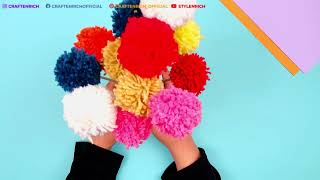DIY Crafts Home Decor Lollipop Pompoms