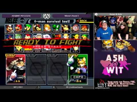 WIT | ORLY (Falcon) vs ME | GoldmanSnacks (Fox) - ASH@WIT #59 Melee Bracket