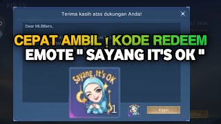 Download lagu GET IT! FREE REDEEM CODE FOR THE MALAYSIAN BATTLE EMOTE 'DEAR IT'S OK' FOR THE 2026 MLBB TIKTOK E... mp3