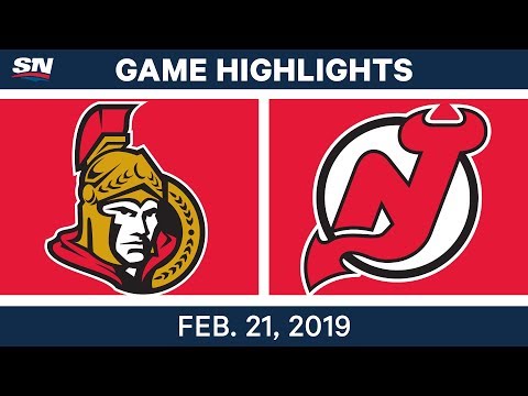 NHL Highlights | Senators vs. Devils - Feb 21, 2019