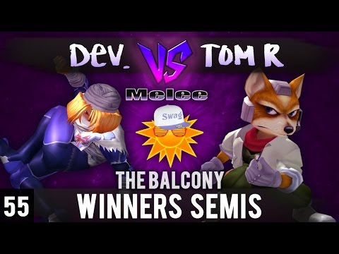 Melee @ The Balcony 56 - Winners Semis ft. Devestation (Sheik) vs. Tom R (Fox)