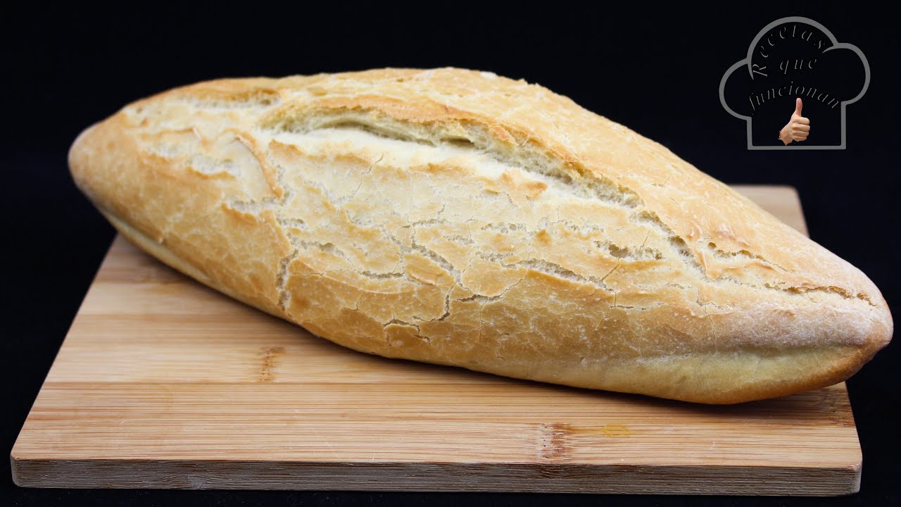 Pan rápido en 1 hora tierno y crujiente “barra de pan francés”