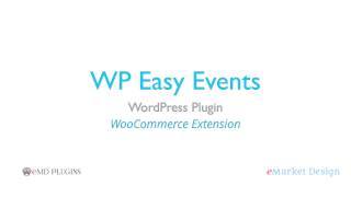 WP Easy Events WordPress Plugin – WooCommerce Extension