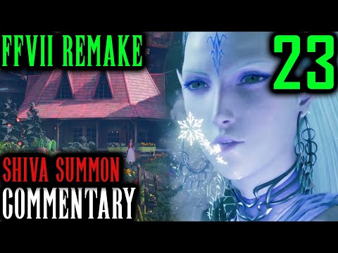 Final Fantasy VII Remake Walkthrough Part 23 - Aerith's House & Shiva Boss Battle (Chapter 8)
