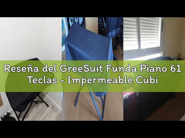 Vídeo relacionado con Ruibo Funda para teclado de 61 teclas/funda impermeable para teclado de piano electrónico con cordón hecha de Oxford 420D / cubierta de teclado de música de 61 teclas