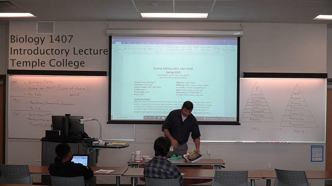 Biology 1407 Lecture #1 Introduction to Class