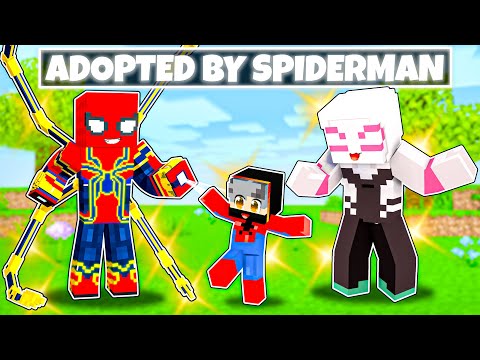 Adopted By the SPIDER-MAN FAMILY in Minecraft! (Hindi)