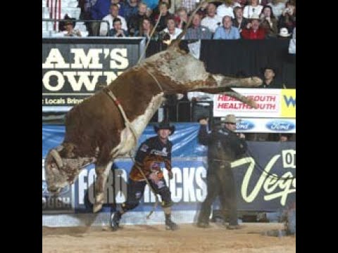 Neon Nights bucks Justin McBride - 03 PBR Finals