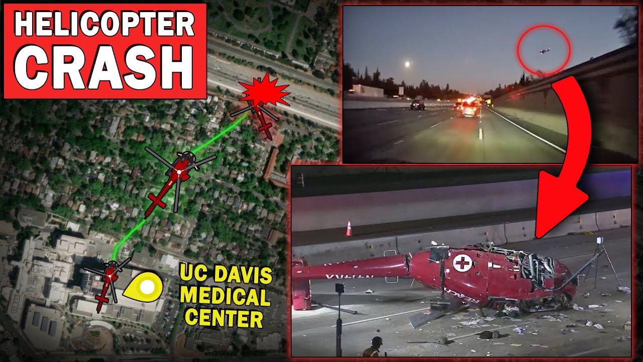 Helicopter Crash on Busy Freeway | HERO Pilot and Bystanders Avoid Tragedy!