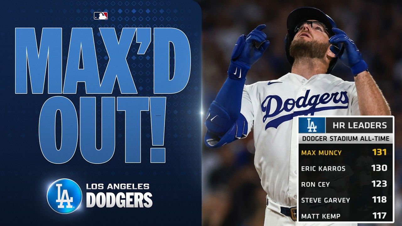Max Muncy becomes the Dodger Stadium ALL-TIME HR LEADER with a GO-AHEAD HOMER! 🤯🫡