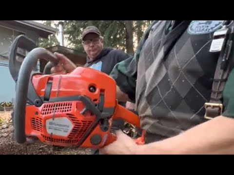 Husqvarna 585xp ,592xp, cutting wood with Donny Walker
