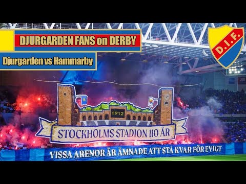 Full Action Djurgarden Fans on Stockholm Derby || Djurgarden IF vs Hammarby IF (03.07.2022)