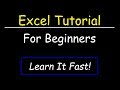 Excel Tutorial For Beginners - Basic Introduction