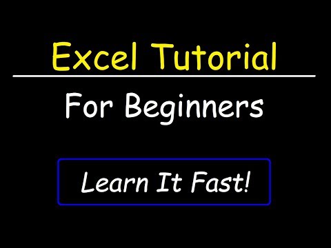 Excel Tutorial For Beginners - Basic Introduction Video