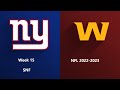 NFL 2022-2023 Season - Week 15: Giants @ Commanders (SNF)