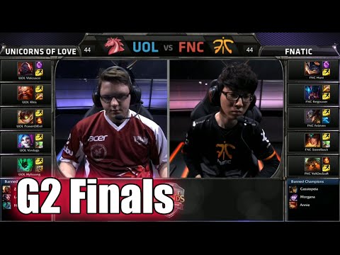 Fnatic vs Unicorns of Love | Game 2 Grand Finals S5 EU LCS Spring 2015 playoffs | FNC vs UOL G2