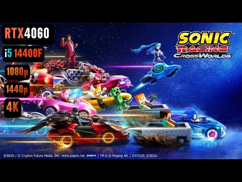 Sonic Racing CrossWorlds RTX 4060 FPS TEST | RTX 4060 & i5 14400F Benchmark 1080p/1440p/4K