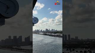 View Of Miami Florida From The Icon Of The Seas