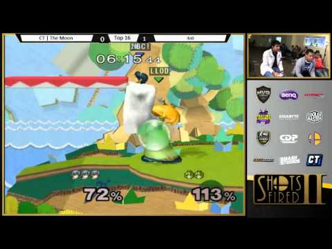 Shots Fired 2 - CT | The Moon (Marth) vs lloD (Peach) - Top 16 - Melee