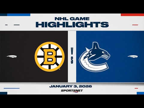 NHL Highlights | Bruins vs. Canucks - January 3, 2026