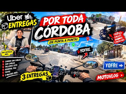 🔥🏍️ ¡HACIENDO ENTREGAS DE UBER DE PUNTA A PUNTA POR CÓRDOBA! | RUMBO A YOFRE 📦 🔥