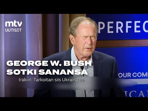 George W. Bush roimi puheessaan Venäjää – sitten seurasi hämmentävä hetki
