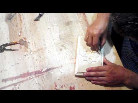 Геометрическая резьба по дереву. Резная крышка для шкатулки.