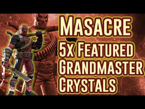 5x Masacre Featured Grandmaster Crystal Opening | Marvel Contest of Champions