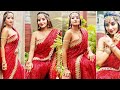 Monalisa Is Red Hot Bride In Sexy Saree Look In Latest Bold Photoshoot See Pics