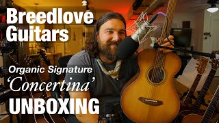 Video thumbnail for Breedlove Organic Signature Concertina UNBOXING clip with Travis Shallow by Travis Shallow