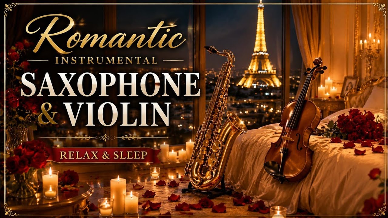 Calm Your Mind ✨ Romantic Instrumental Music: Saxophone, Violin & Piano • Paris Night 🗼