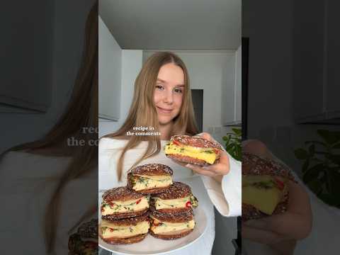 High-protein Breakfast Meal Prep Sandwiches😍