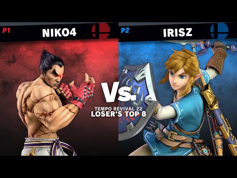 Tempo Revival 22 - Niko4 (Kazuya) Vs. IrisZ (Link) - Loser's Top 8 - Smash Ultimate