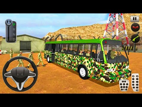 US Offroad Army Soldier Transport Bus Driving Simulator - Android Gameplay