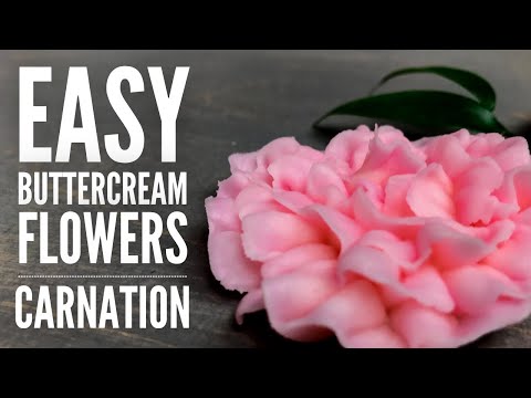 Buttercream Carnation - Easy carnation flower piping tutorial