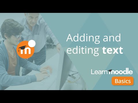 Add And Edit Text In Moodle