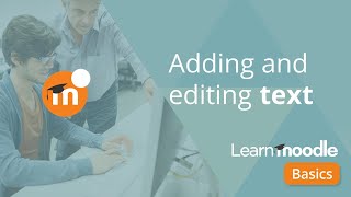 Add and Edit text in Moodle