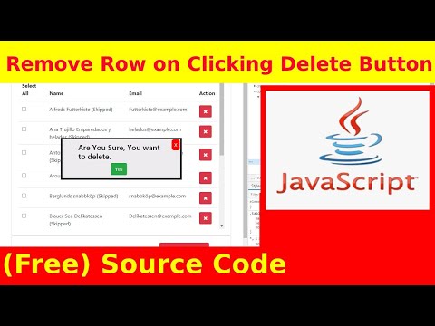 Ep79 Remove Row From Table Using Checkbox Javascript Source Code