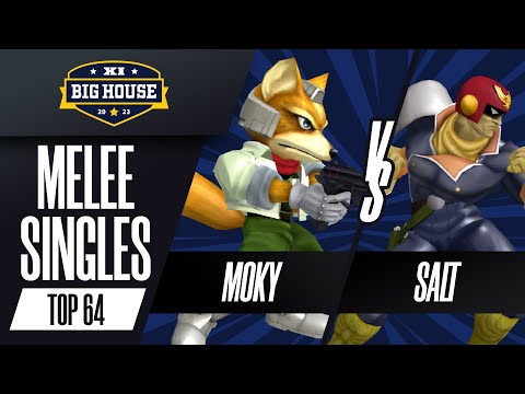 moky (Fox) vs Salt (Captain Falcon) - Melee Singles Winners Top 64 - The Big House 11