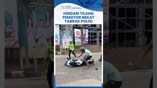 Ogah Ditilang, Pengendara Motor Sport Tabrak Polisi Berau hingga Terpental, Pelaku Positif Narkoba
