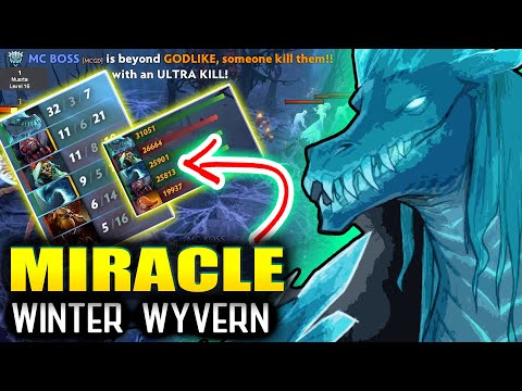 Miracle Dota 2: Unbelievable 32 KILLS Winter Wyvern Gameplay! 🔥
