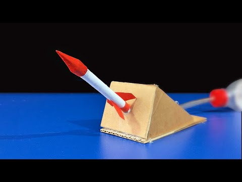 How to Make an Amazing paper Rocket launcher | DIY Easy Rocket launcher