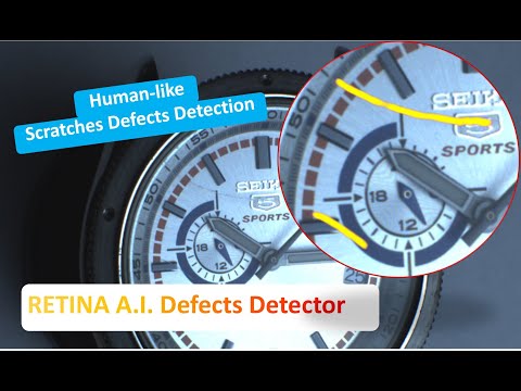 Inspection of scratches on shiny metal and glass watch surfaces