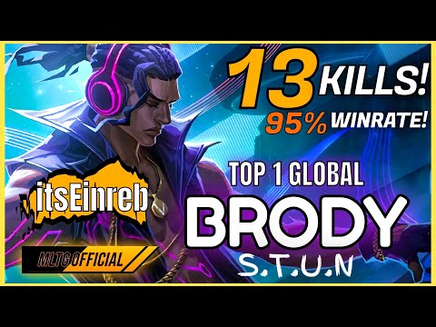 YOU NEED TO START BANNING THIS META MARKSMAN AGAIN! TOP GLOBAL BRODY BEST BUILD | itsEinreb | MLBB