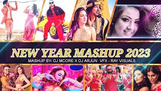 Download lagu New Year Mashup 2023 - DJ Mcore & DJ Arjun Nikhilesh | Ray Visuals | Bollywood Party Music | 4K mp3